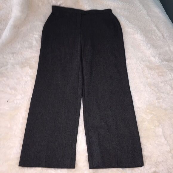 Black/Gray Twead Slacks Pants Sz 12 - Picture 2 of 10